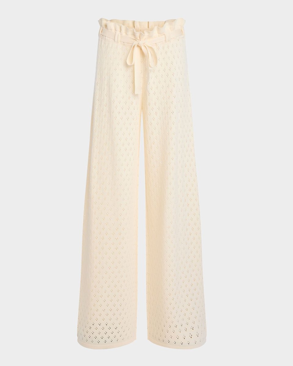 Mali Pointelle Knit Drawstring Pants